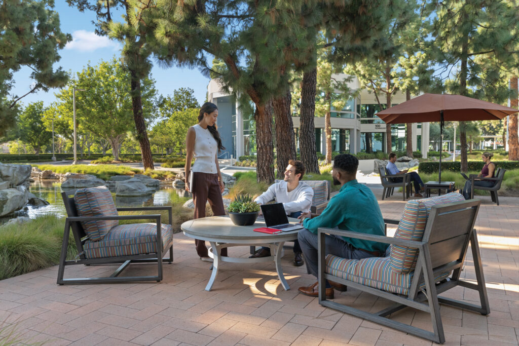 Relaxing lake views and peaceful walking paths create a one-of-a-kind workplace experience.