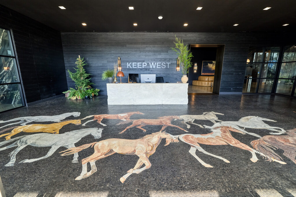 The lobby of Boot Barn's corporate headquarters in Irvine, CA.